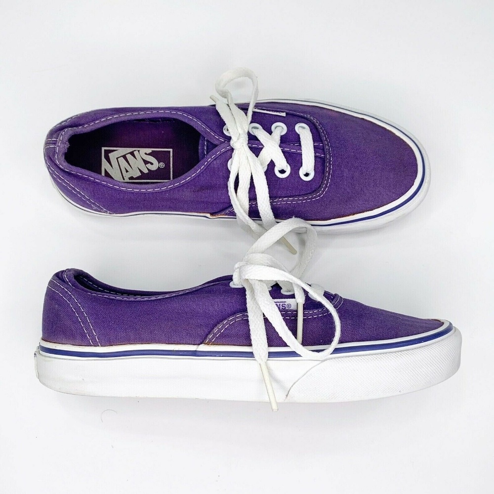 *SOLD* Vans Off The Wall Womens Size 7 Low Top Purple White - Picture 16 of 16